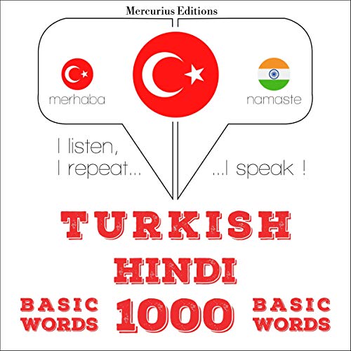 Turkish - Hindi. 1000 basic words by J. M. Gardner