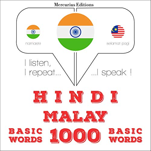 Hindi - Malay. 1000 basic words by J. M. Gardner