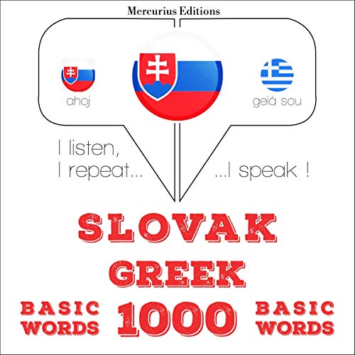 Slovak - Greek. 1000 basic words by J. M. Gardner