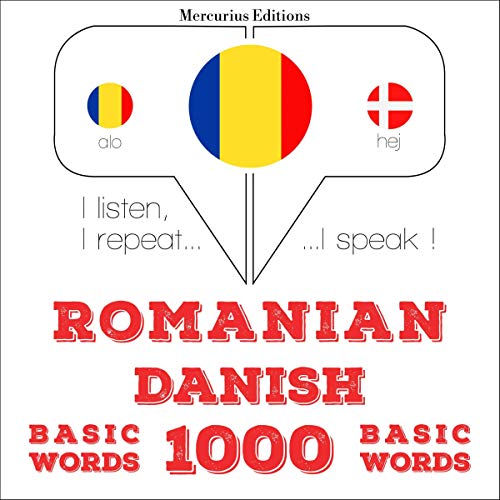 Romanian - Danish. 1000 basic words by J. M. Gardner