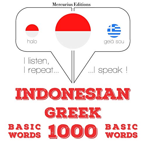 Indonesian – Greek. 1000 basic words by J. M. Gardner