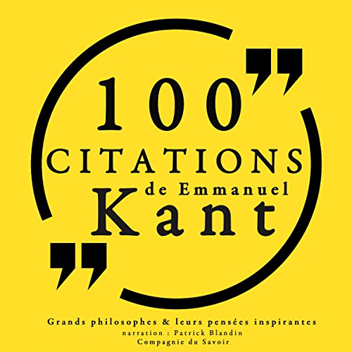 100 citations d'Immanuel Kant