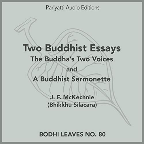 Two Buddhist Essays by J. F. McKechnie