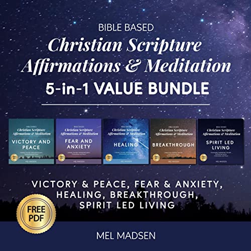 Bible Based Christian Scripture Affirmations & Meditation 5-in-1 Value Bundle by Mel Madsen