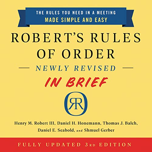 Robert's Rules of Order Newly Revised In Brief, 3rd edition by Henry M. Robert III