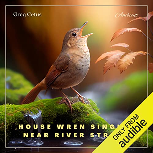 House Wren Singing Near River Stream by Greg Cetus