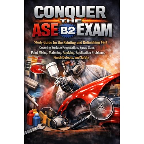 Conquer the ASE B2 Exam: Study Guide for the Painting and Refinishing Test Covering Surface Preparation, Spray Guns, Paint Mixing, Matching, Applying, Application Problems, Finish Defects, and Safety by Philip Martin McCaulay