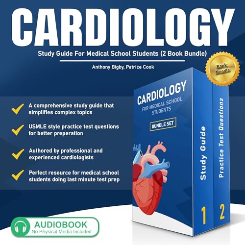 Cardiology Study Guide for Medical School Students (2 Book Bundle) by Anthony Bigby
