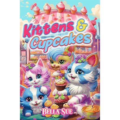 Kittens And Cupcakes: Super Cool FULL COLOR Neon Book for Girls Ages 2-5 For Daughter Kids