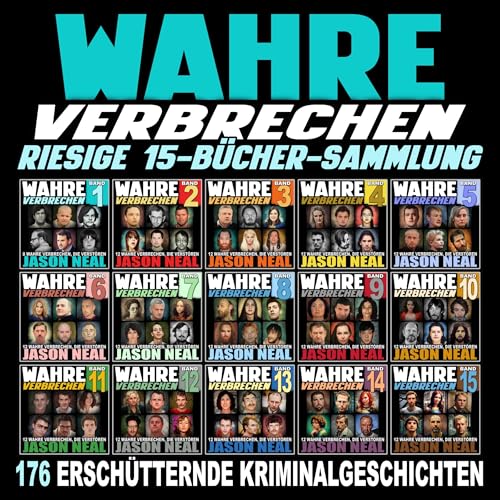 Wahre Verbrechen: Umfangreiche 15-Bücher-Sammlung [True Crime: Extensive 15-Book Collection]