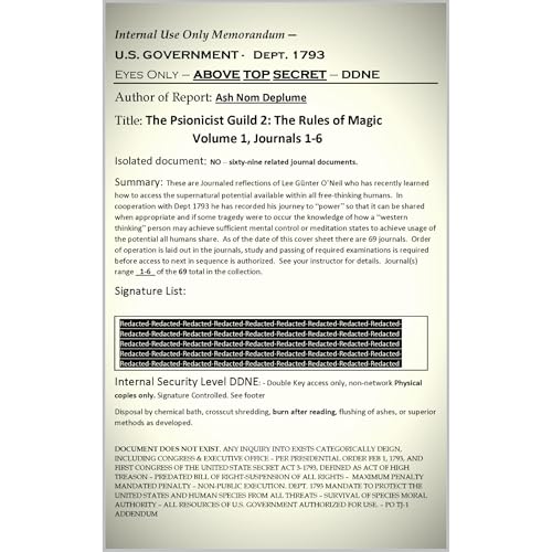 The Psionicist Guild 2: The Rules of Magic Volume 1, Journals 1-6