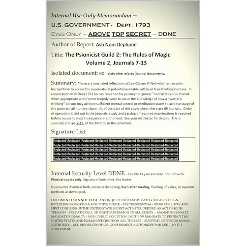 The Psionicist Guild 2:The Rules of Magic Volume 2, Journals 7-13