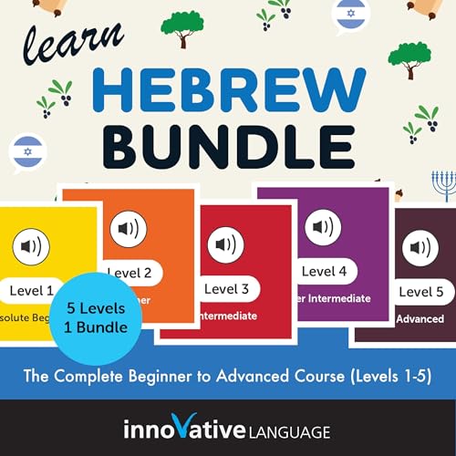 Learn Hebrew Bundle: The Complete Beginner to Advanced Course (Levels 1-5)