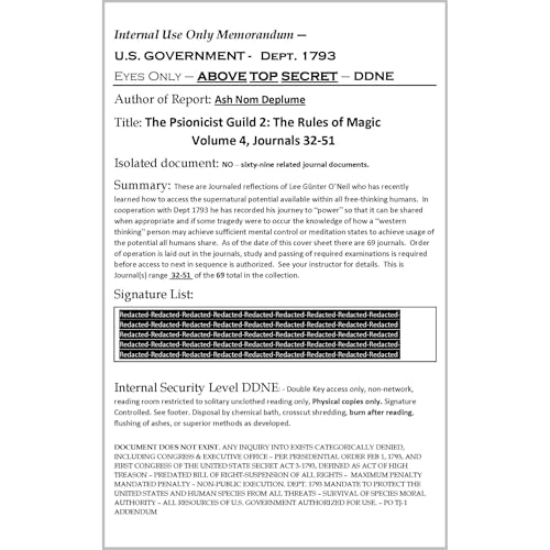 The Psionicist Guild 2: The Rules of Magic Volume 4, Journals 32-51