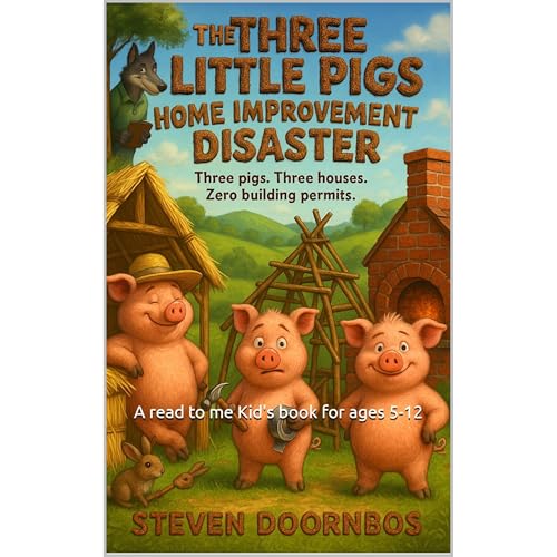 The Three Little Pigs Home Improvement Disaster. A read to me Kid's book for ages 5-12