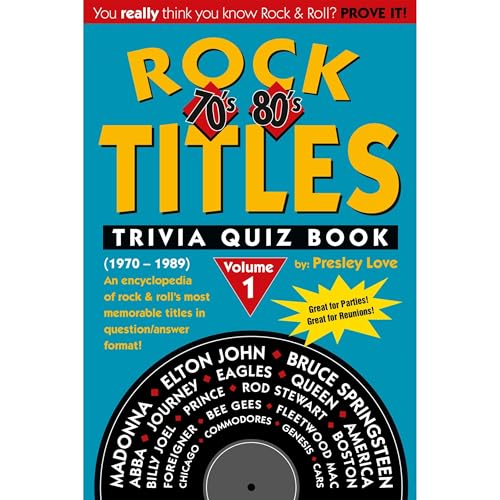 Rock TITLES Trivia Quiz Book by Presley Love