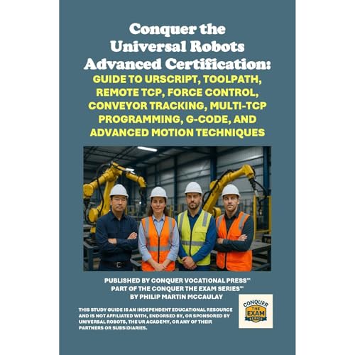 Conquer the Universal Robots Advanced Certification: Guide to URScript, Toolpath, Remote TCP, Force Control, Conveyor Tracking, Multi-TCP Programming, G-Code, and Advanced Motion Techniques by Philip Martin McCaulay