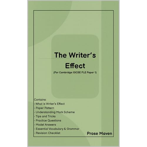 Writer's Effects | IGCSE | Paper 1 | Language Analysis | English FLE | 0500 | Fiction | Narrative | Descriptive | Essays