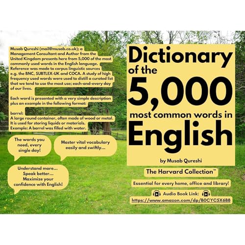 Dictionary of the 5000 most common words in English