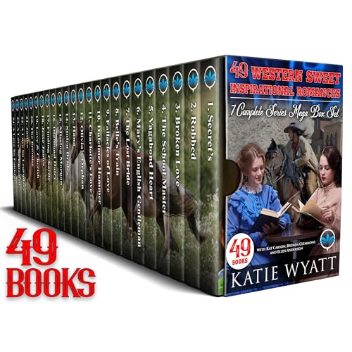 49 Books Western Sweet inspirational Romances 7 Complete Series Mega Box Set