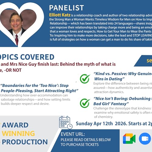 💘 Deciphering the Dating Code for Success in Dating in the 21st Century 💘Panelist: Elliott Katz by Unknown